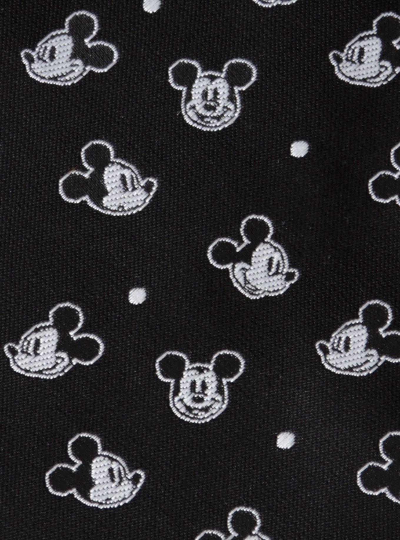 Disney Mickey Mouse Dot Black Men's Tie, , alternate