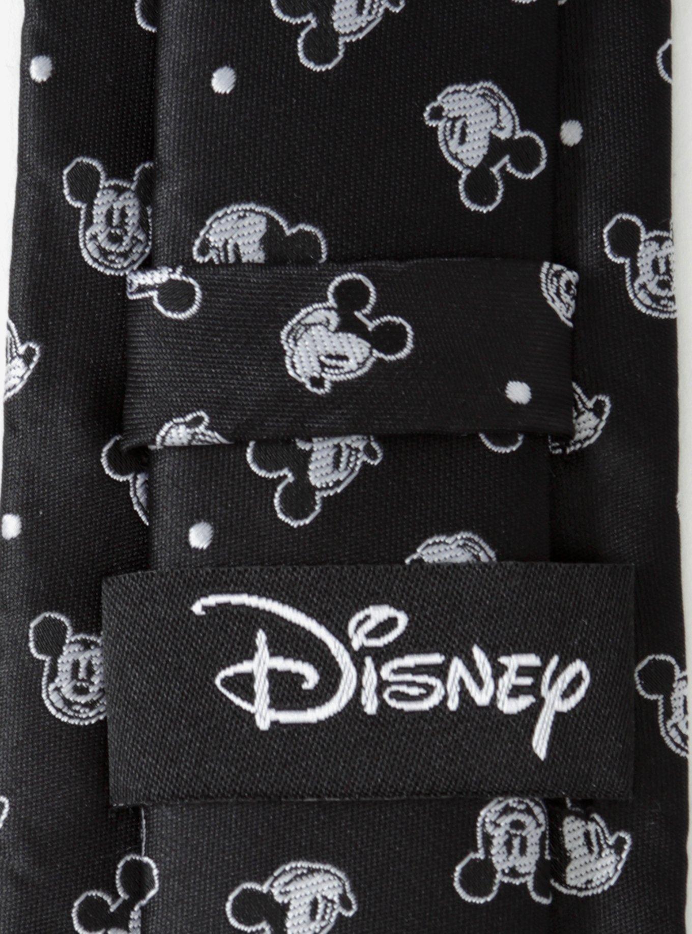 Disney Mickey Mouse Dot Black Men's Tie, , alternate