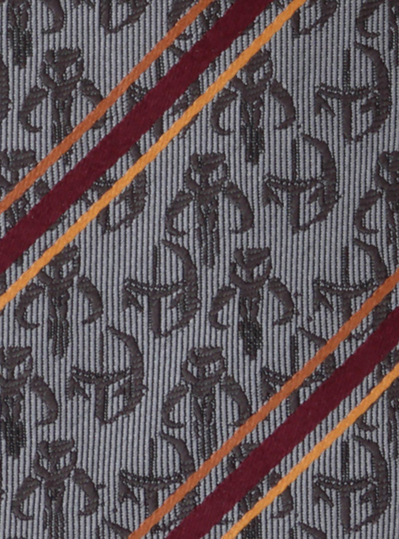 Star Wars The Mandalorian Mando Stripe Gray Men's Tie, , alternate