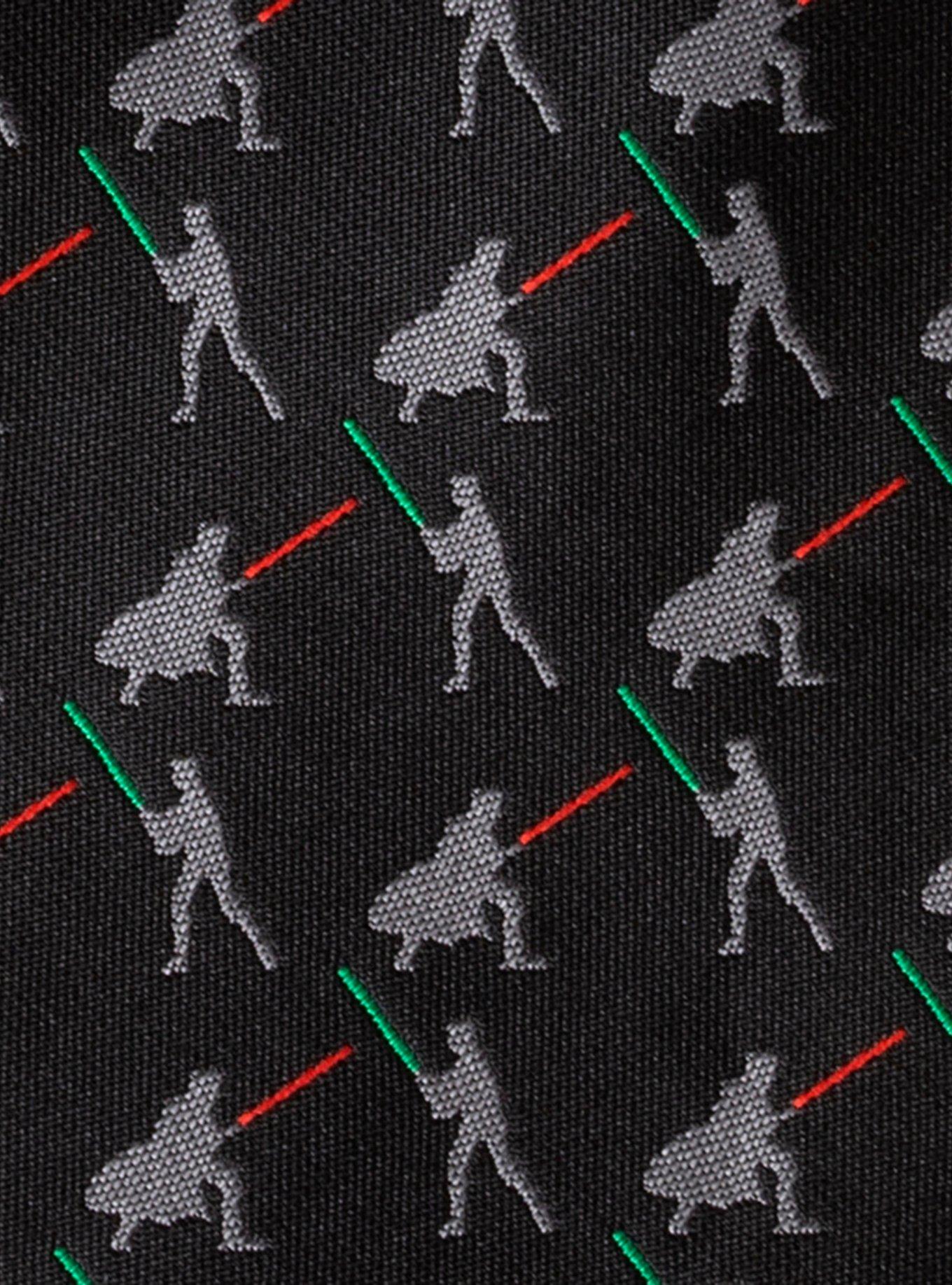 Star Wars Vader vs. Luke Battle Lightsaber Black Men's Tie, , alternate