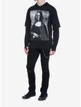 Social Collision Mona Lisa Skull Twofer Long-Sleeve T-Shirt, BLACK, alternate