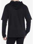 Social Collision Mona Lisa Skull Twofer Long-Sleeve T-Shirt, BLACK, alternate