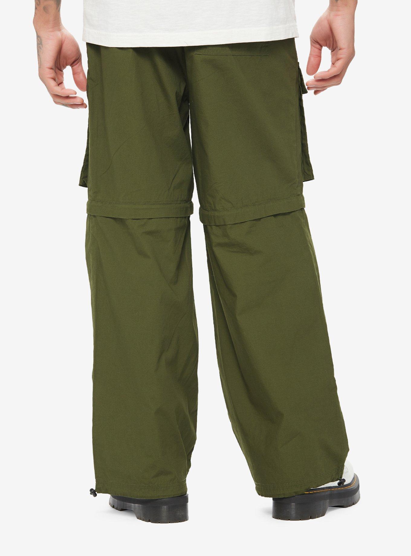 Green Cargo Zip-Off Pants, GREEN, alternate