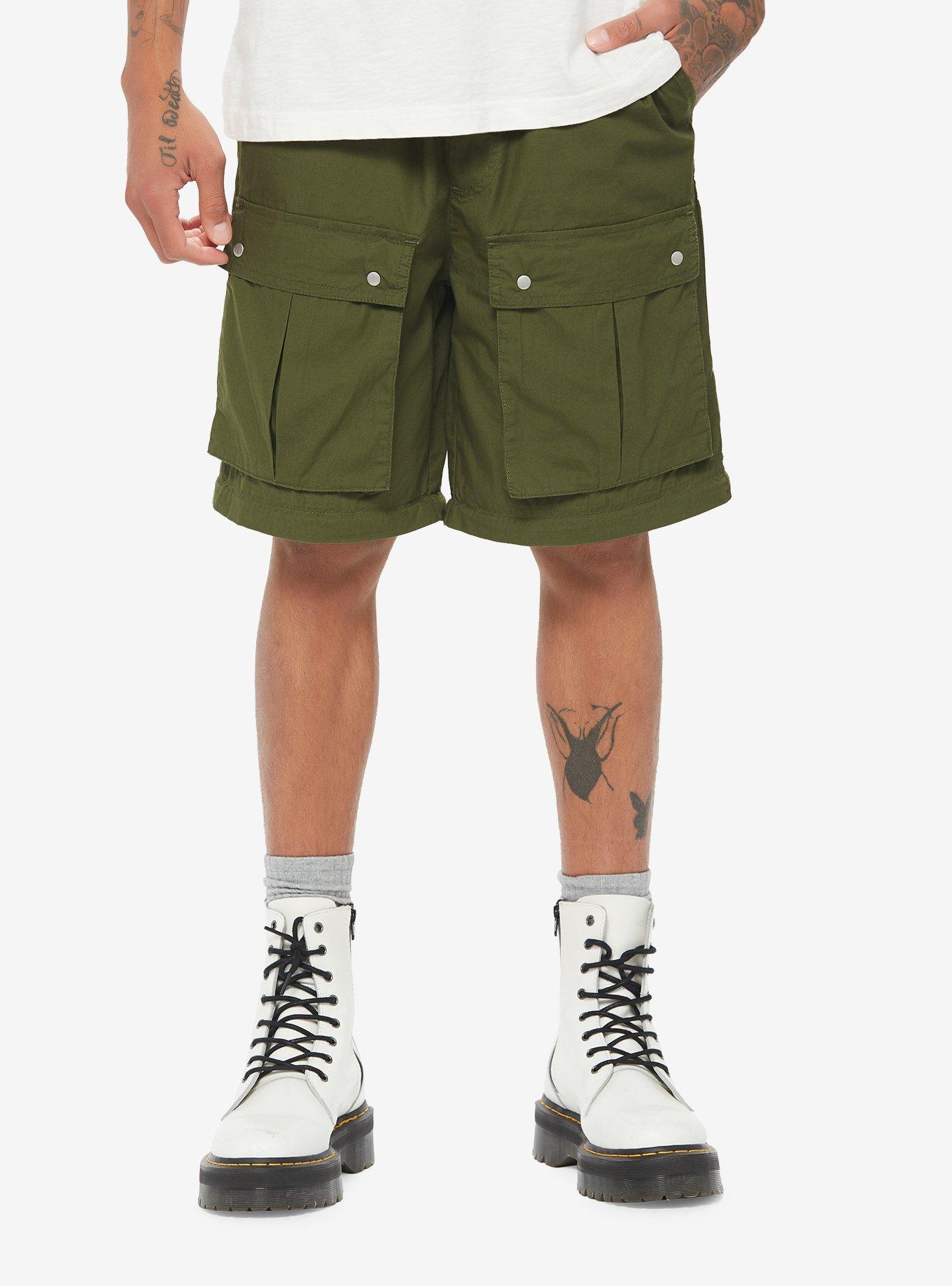 Green Cargo Zip-Off Pants, GREEN, alternate