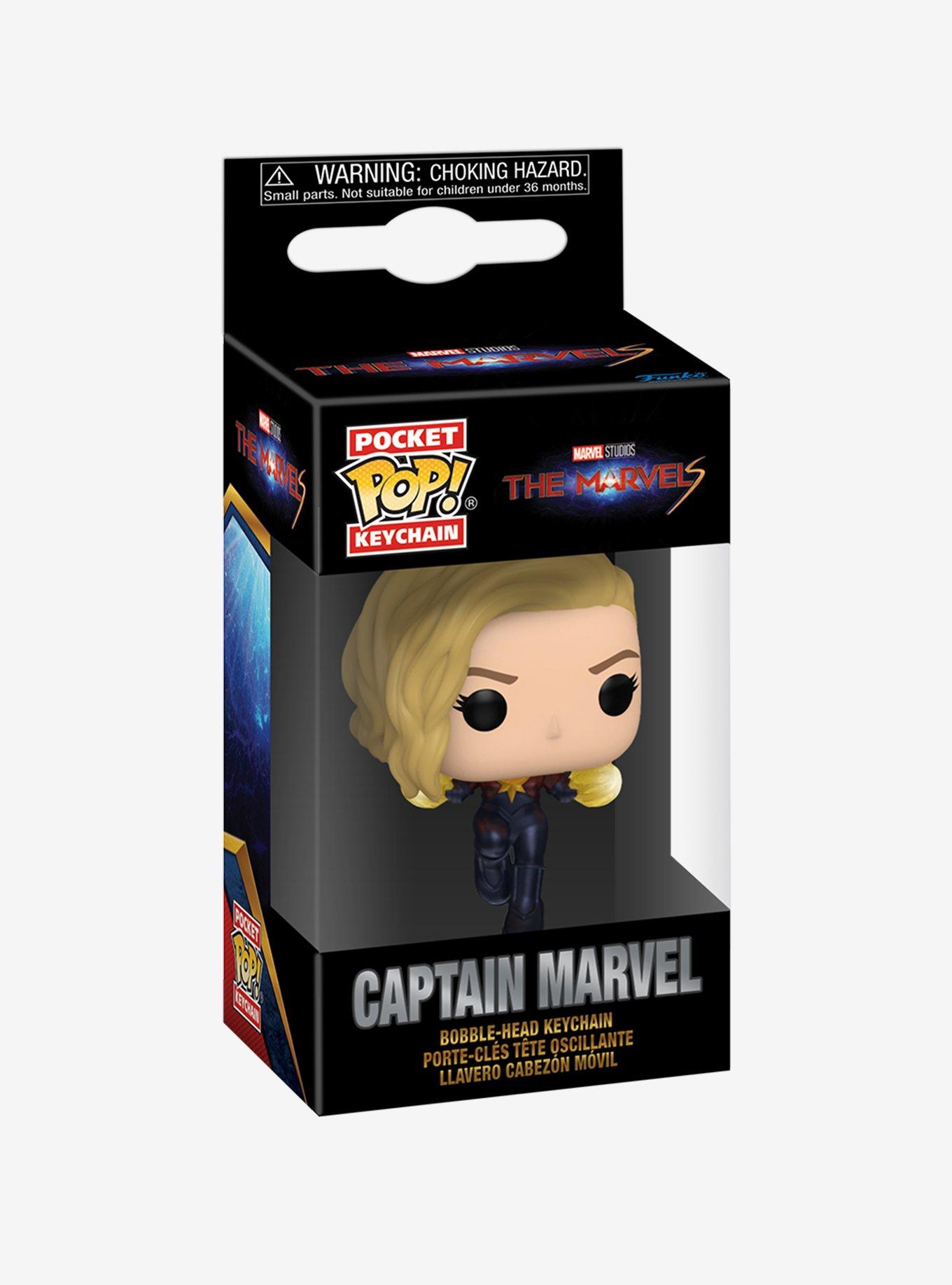 Funko Pocket Pop! Marvel The Marvels Captain Marvel Vinyl Bobble-Head Keychain, , alternate