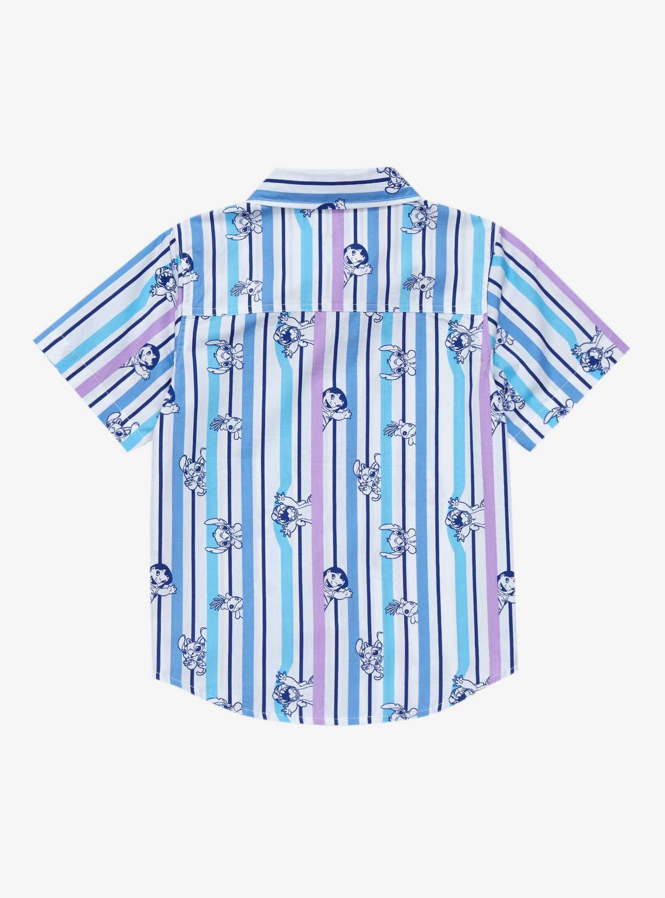 Disney Lilo & Stitch: The Series Character Striped Toddler Woven Button-Up - BoxLunch Exclusive, , hi-res