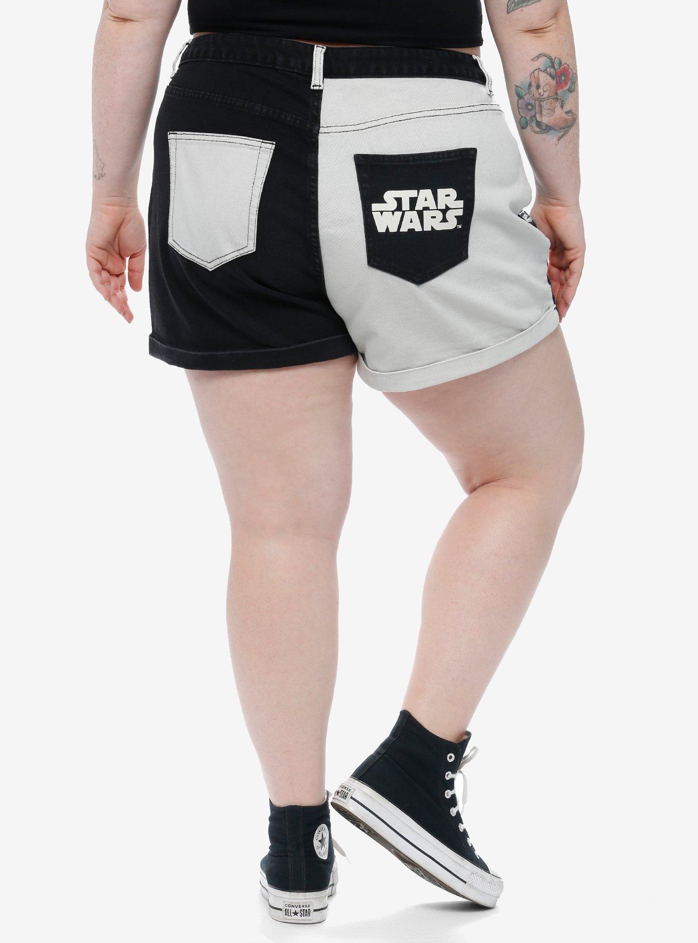 Her Universe Star Wars Vader Stormtrooper Split Mom Shorts Plus Size Her Universe Exclusive, , hi-res