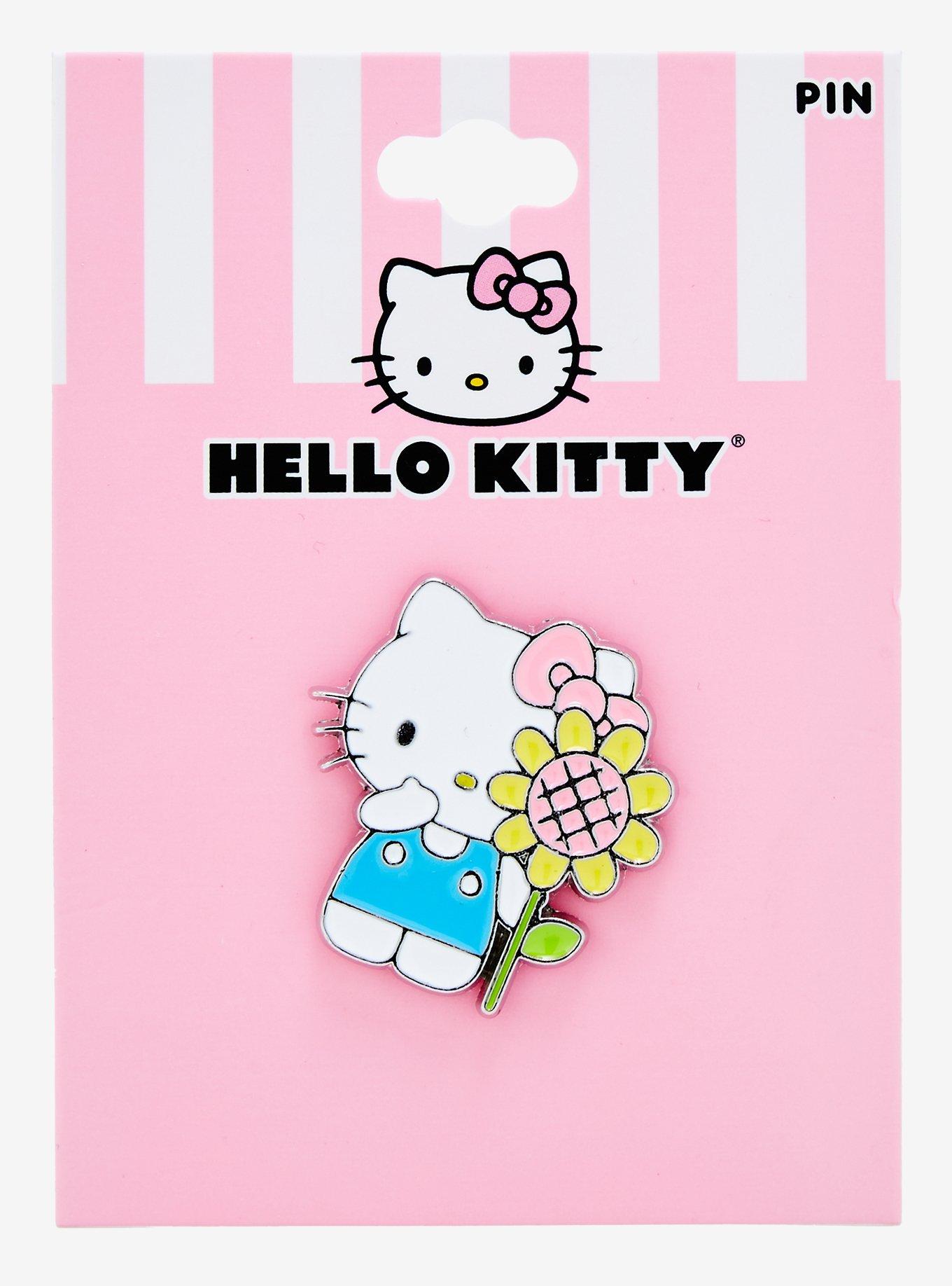 Sanrio Hello Kitty and Flower Enamel Pin - BoxLunch Exclusive , , hi-res