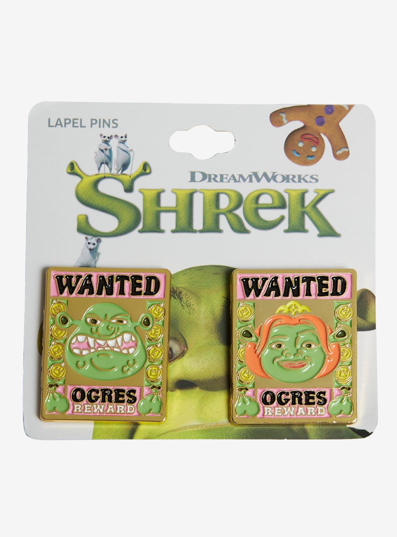 Shrek Fiona & Shrek Wanted Sign Enamel Pin Set - BoxLunch Exclusive, , alternate