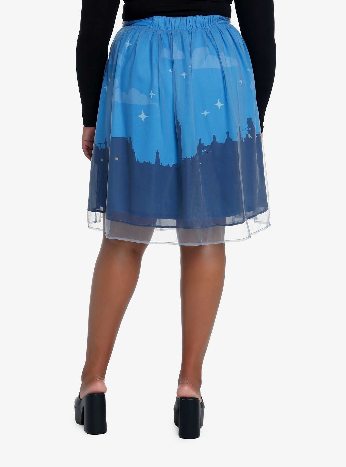 Disney Peter Pan Night Sky Lace-Up Skirt Plus Size, , hi-res
