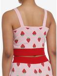 Strawberry Intarsia Knit Girls Crop Cami, MULTI, alternate
