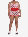 Strawberry Intarsia Knit Shorts Plus Size, MULTI, alternate