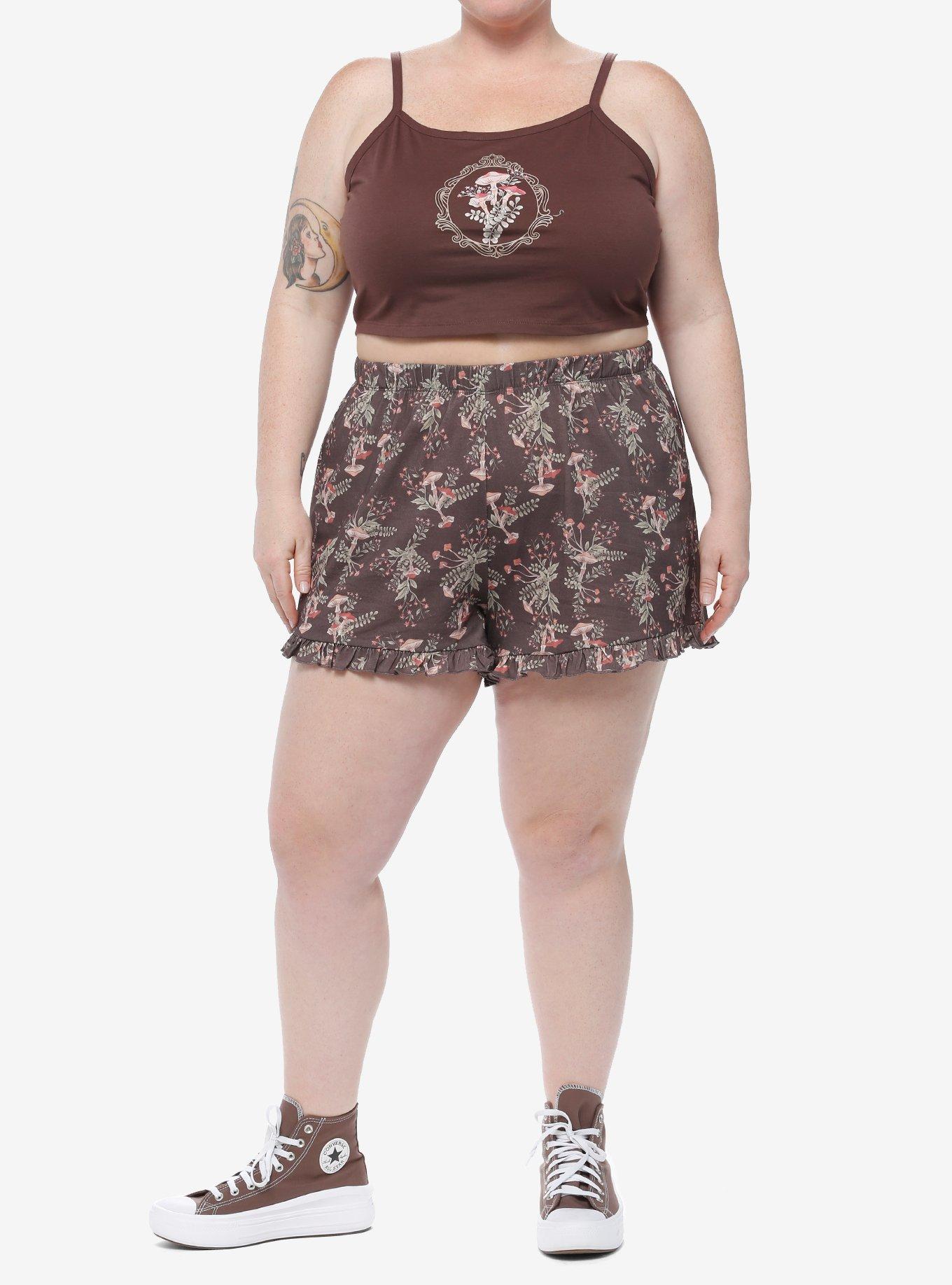 Mushroom Flora Girls Lounge Set Plus Size, MULTI, alternate