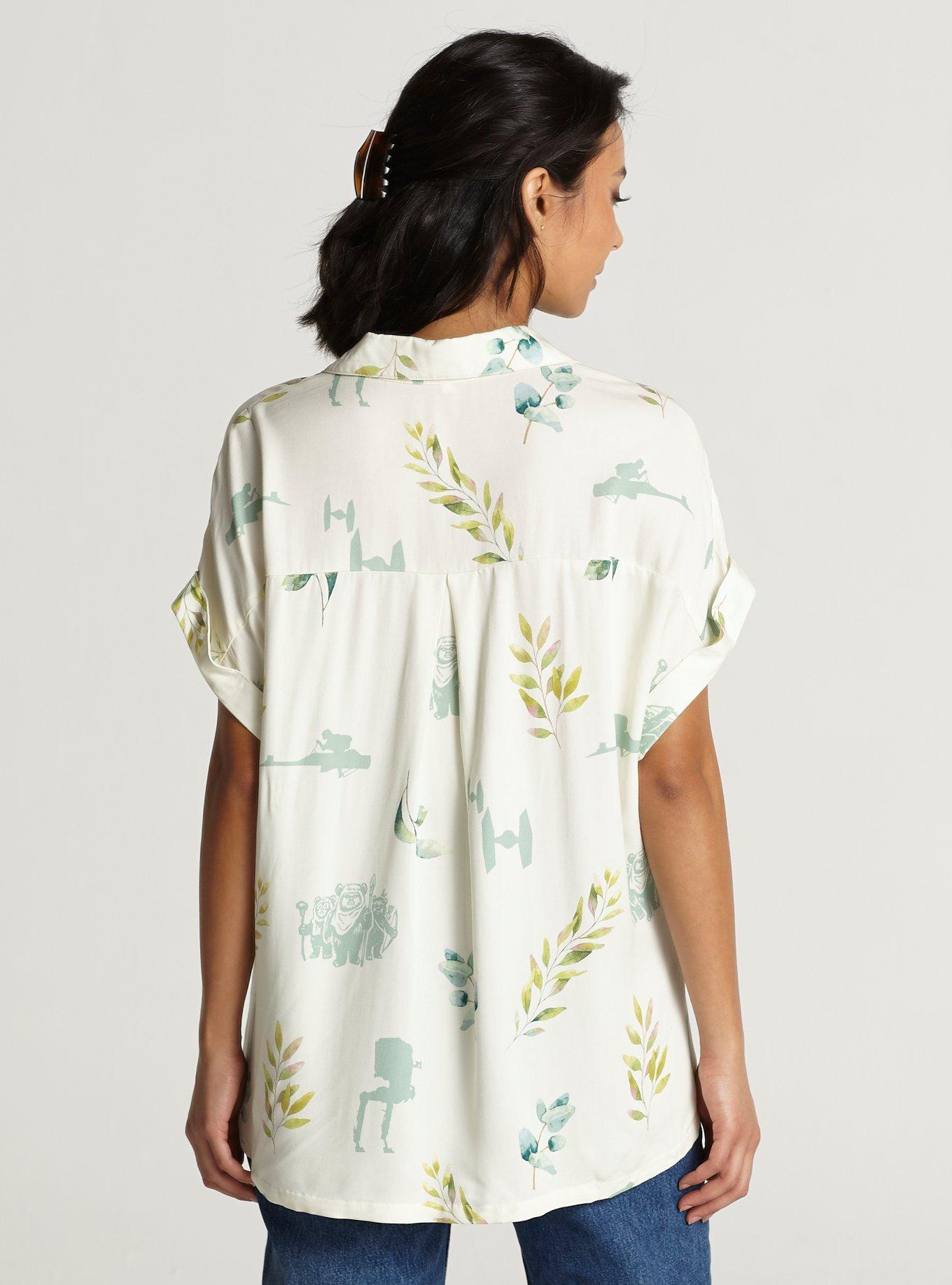 Her Universe Star Wars Ewok Oversized Woven Button-Up Her Universe Exclusive, MULTI, alternate