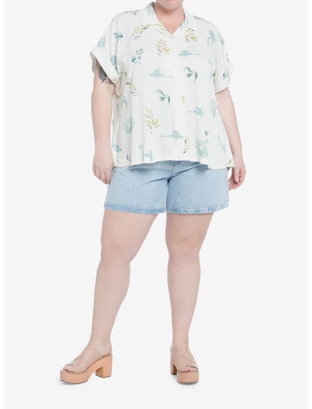 Her Universe Star Wars Ewok Oversized Woven Button-Up Plus Size Her Universe Exclusive, , hi-res