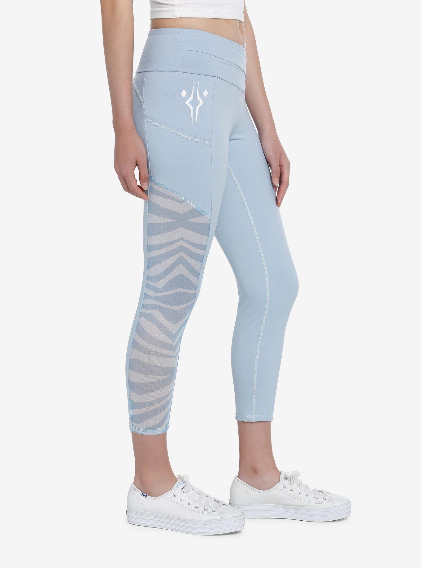 Her Universe Star Wars Ahsoka Tano Capri Leggings Her Universe Exclusive, ICE BLUE, alternate