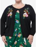 Her Universe Disney Mickey Mouse & Minnie Mouse Tropical Cardigan Plus Size Her Universe Exclusive, BLACK FLORAL, alternate
