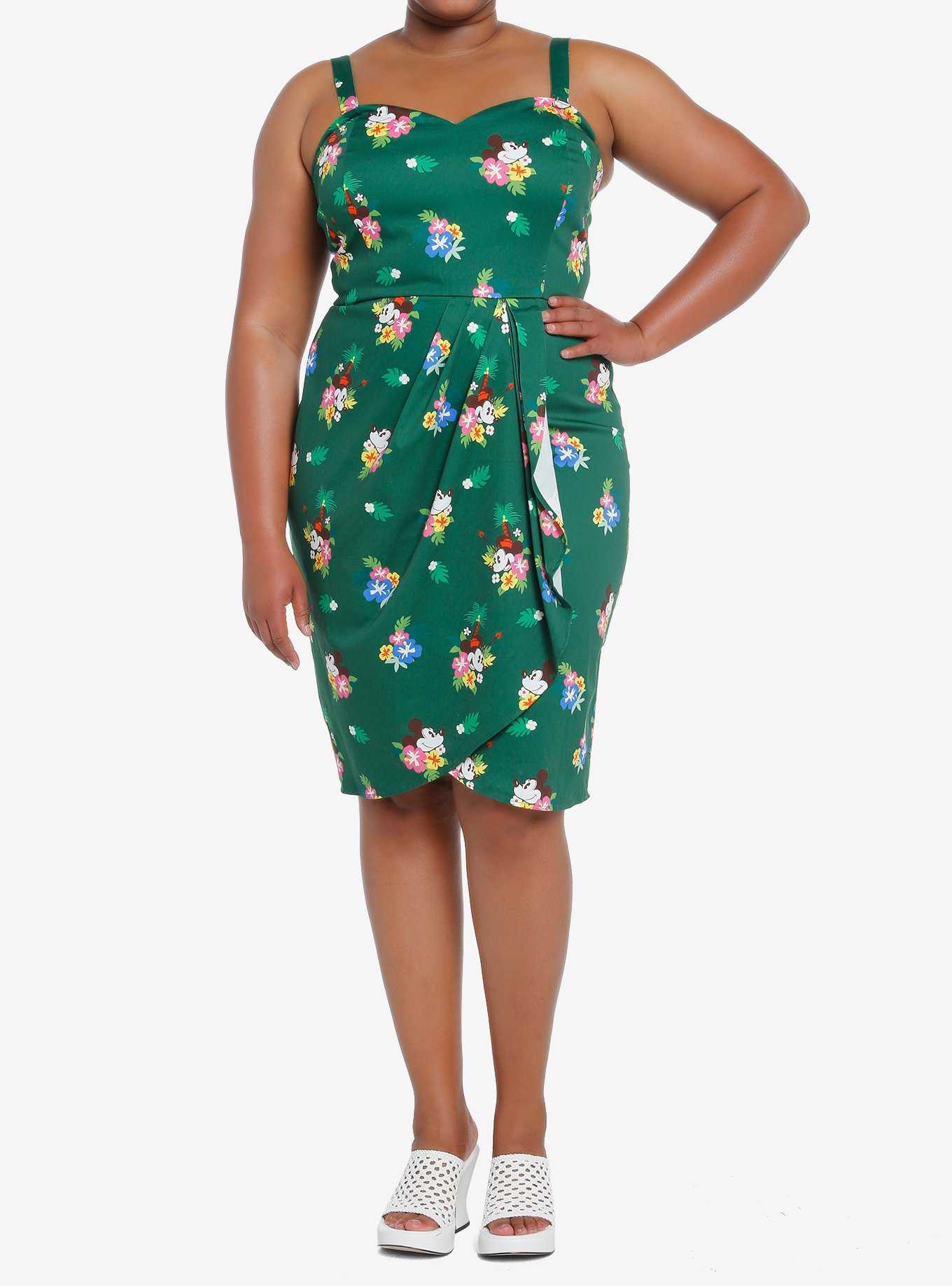 Her Universe Disney Mickey Mouse & Minnie Mouse Tropical Dress Plus Size Her Universe Exclusive, , hi-res