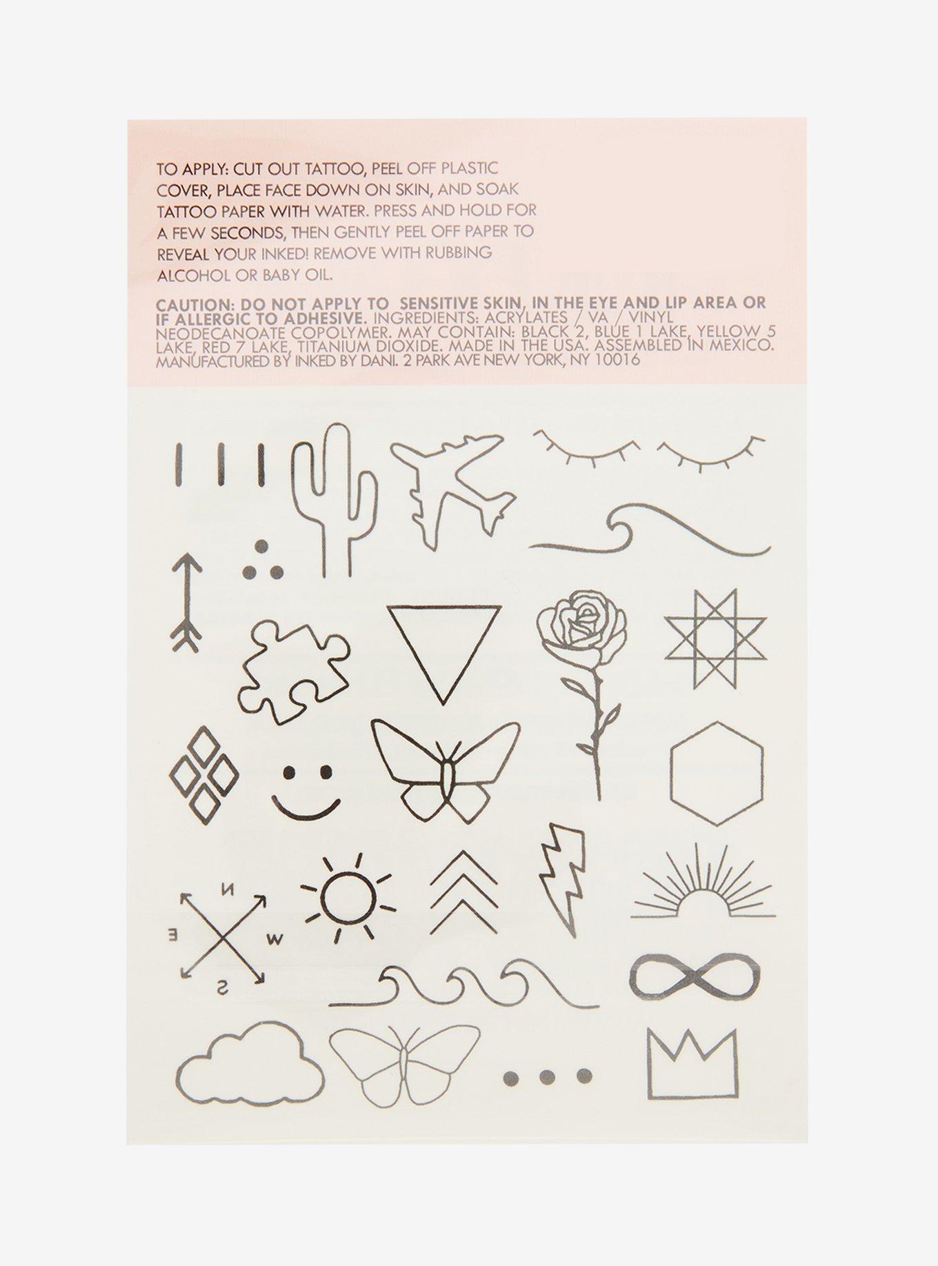 INKED By Dani Minimalist Temporary Tattoos, , alternate