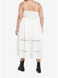 Cream Textured Cami Midi Dress Plus Size, CLOUD DANCER, alternate