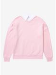 Sanrio Hello Kitty and Friends Mushroom Women's Collared Crewneck - BoxLunch Exclusive, LIGHT PINK, alternate