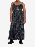 Cosmic Aura Star Mesh Maxi Dress Plus Size, BLACK  SILVER, alternate