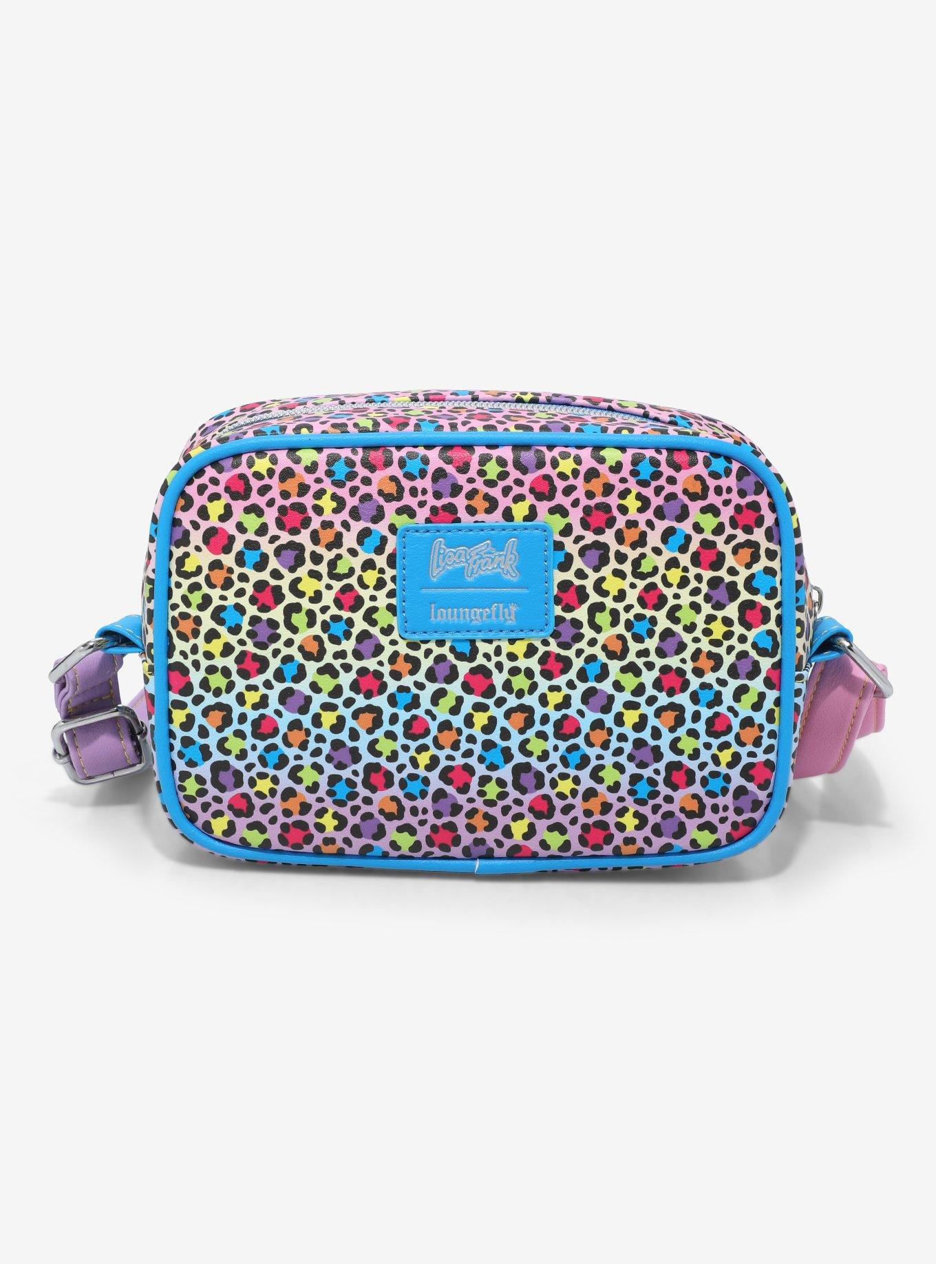 Loungefly Lisa Frank Rainbow Leopard Camera Crossbody Bag, , alternate