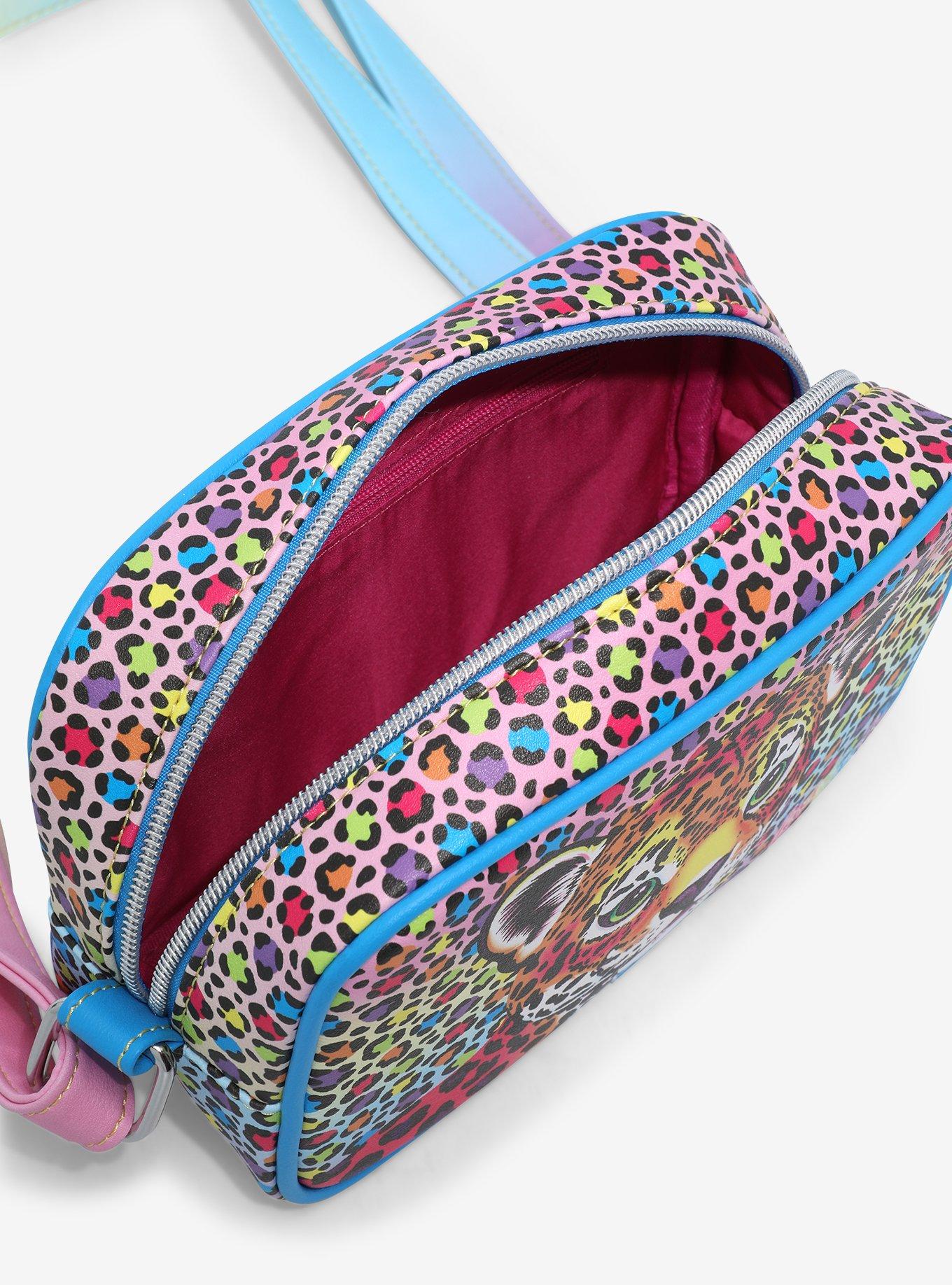 Loungefly Lisa Frank Rainbow Leopard Camera Crossbody Bag, , alternate