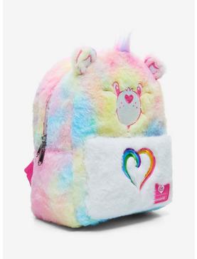 Care Bears Pastel Rainbow Fuzzy Mini Backpack, , hi-res