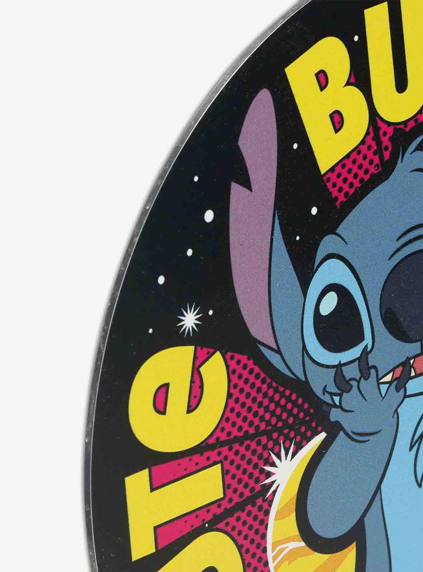 Disney Lilo & Stitch Cute But Weird Round Metal Sign, , alternate
