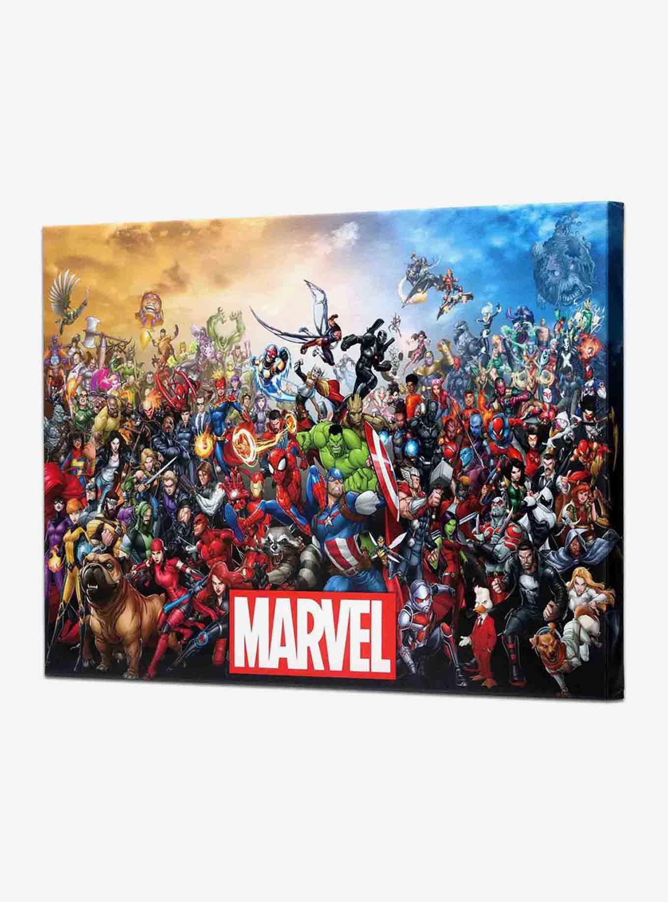 Marvel Character Collage Canvas Wall Decor, , alternate