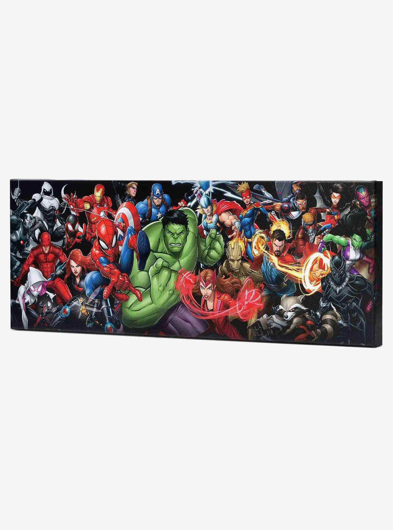 Marvel Character Lineup Canvas Wall Decor, , alternate