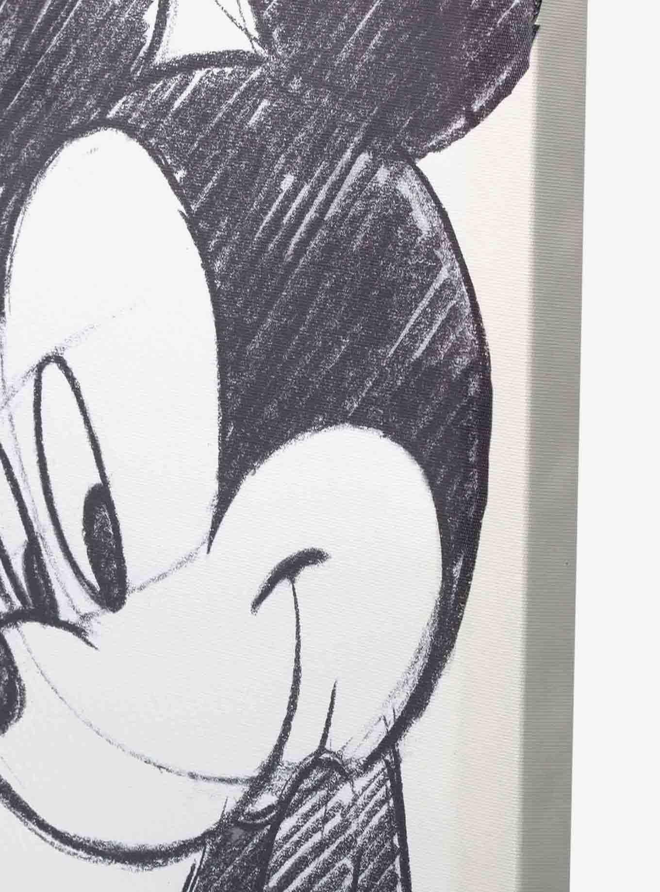 Hot Topic Disney Mickey Mouse Side Silhouette Canvas Wall Decor