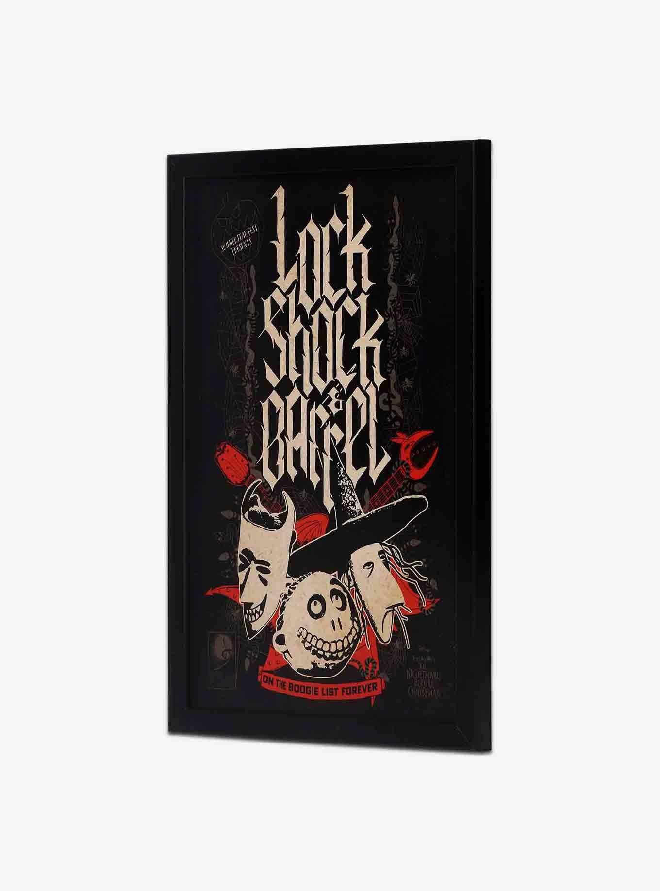 Disney The Nightmare Before Christmas Lock Shock & Barrel Framed Wood Wall Decor, , hi-res