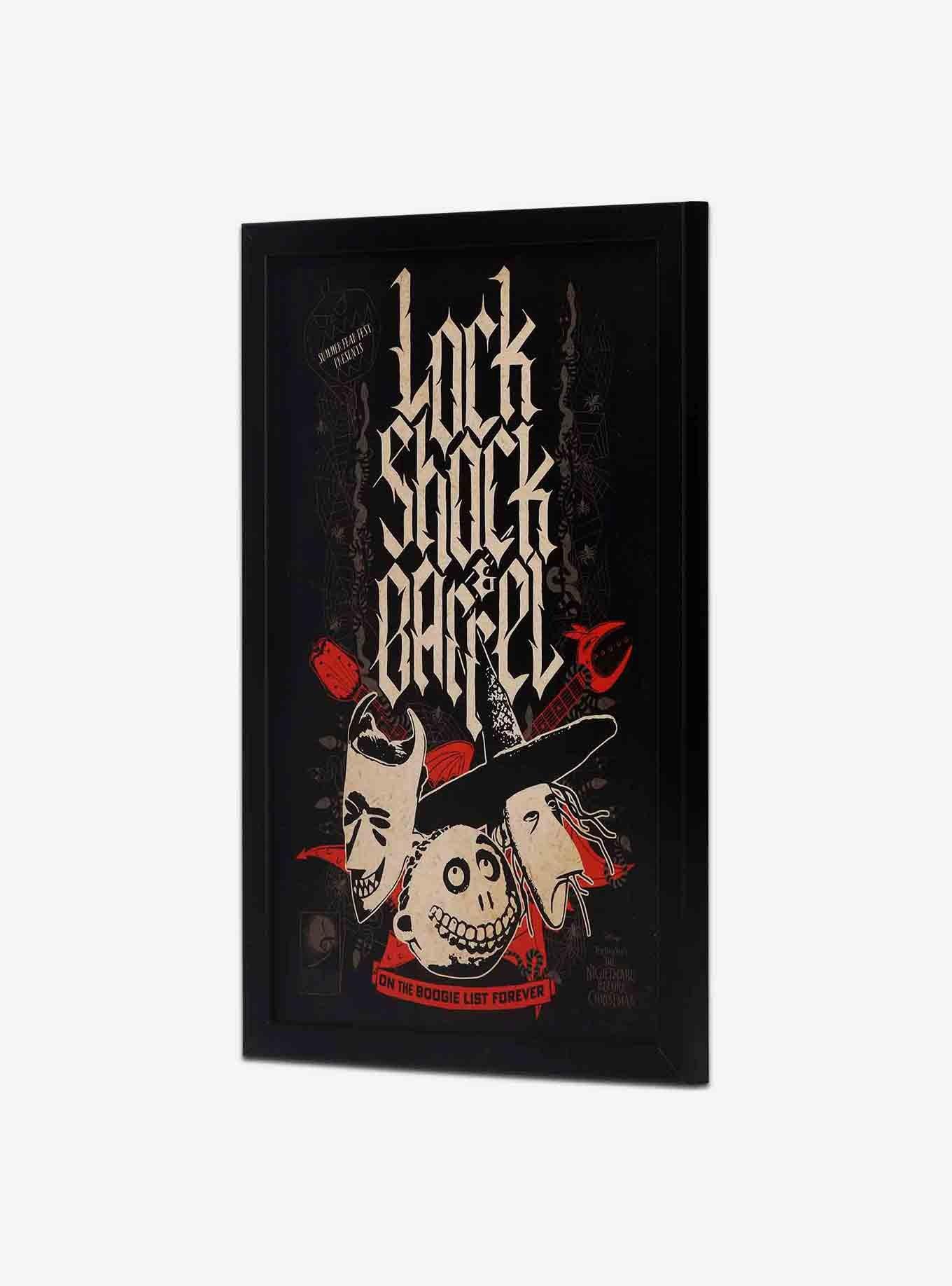 Disney The Nightmare Before Christmas Lock Shock & Barrel Framed Wood Wall Decor, , alternate