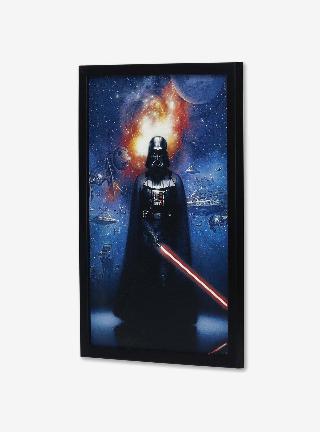 Star Wars Darth Vader Galaxy Scene Framed Canvas Wood Wall Decor, , hi-res