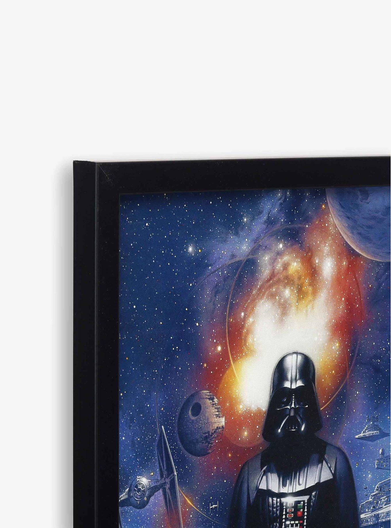 Star Wars Darth Vader Galaxy Scene Framed Canvas Wood Wall Decor, , alternate