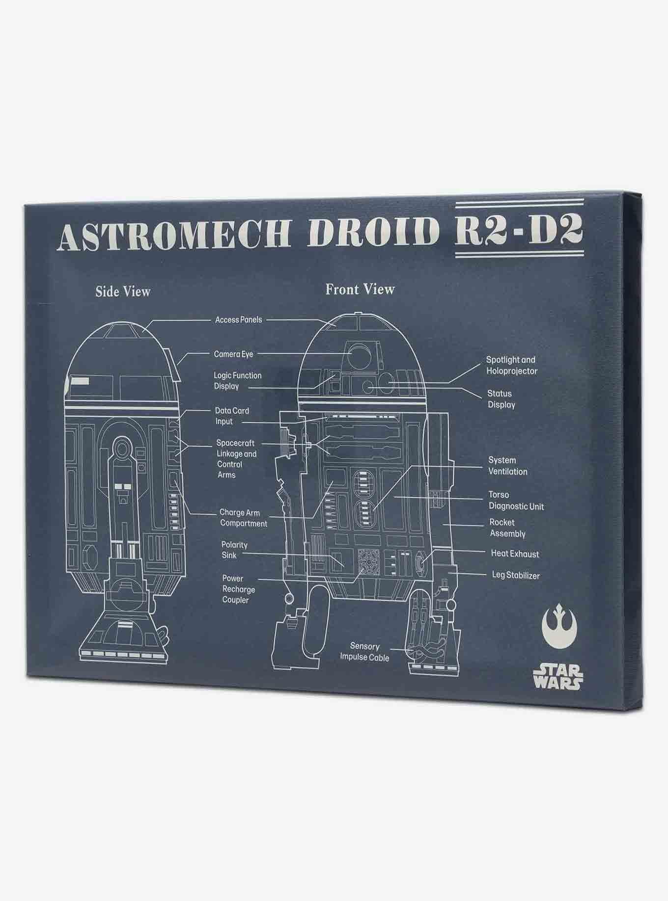 Star Wars R2-D2 Schematic Canvas Wall Decor, , hi-res
