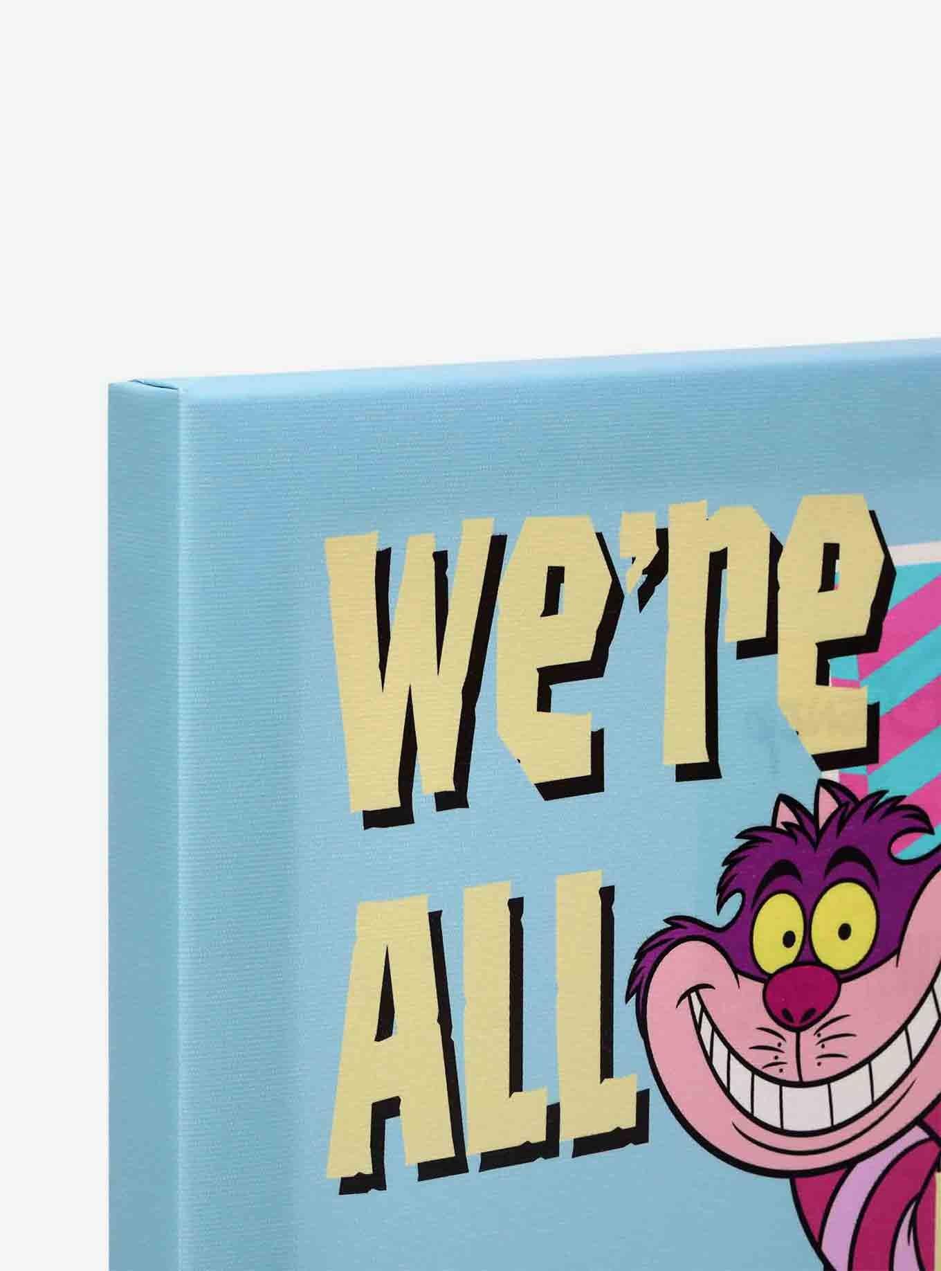 Disney Alice in Wonderland We're All Mad Here Canvas Wall Decor, , alternate