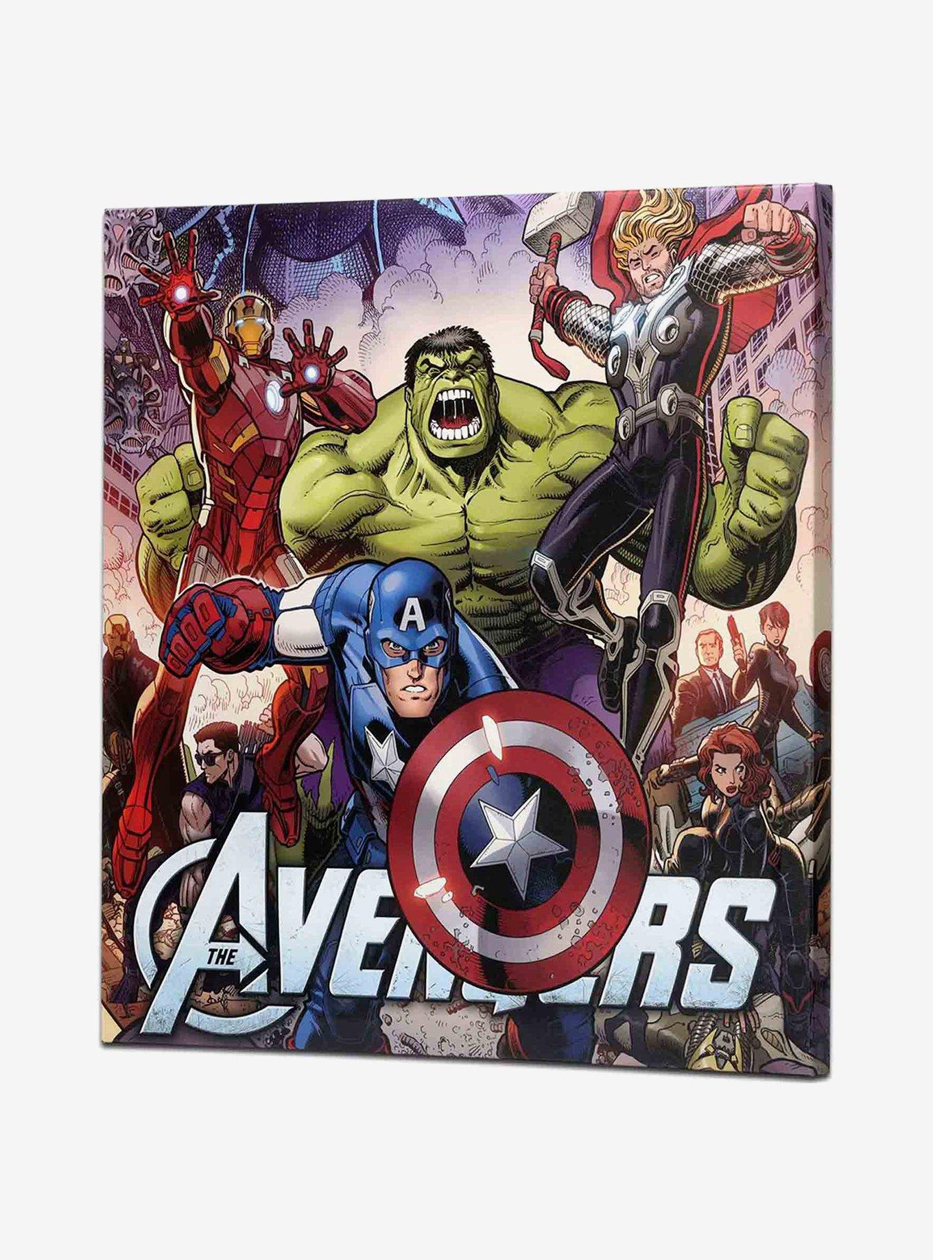Marvel Avengers Characters in Action Canvas Wall Decor, , hi-res