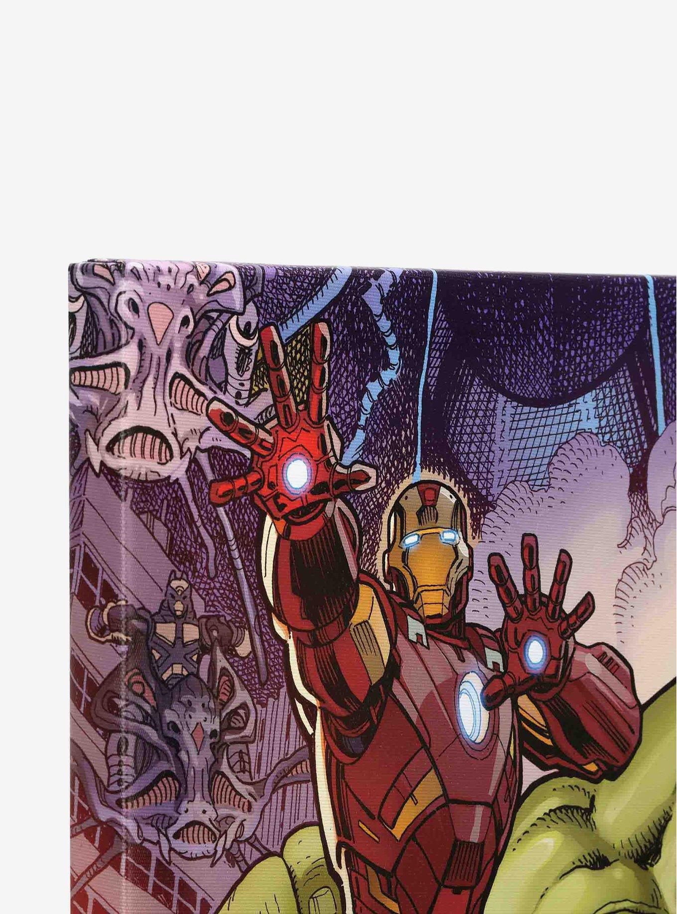 Marvel Avengers Characters in Action Canvas Wall Decor, , alternate