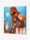 Star Wars Chewbacca & Porgs Canvas Wall Decor, , alternate