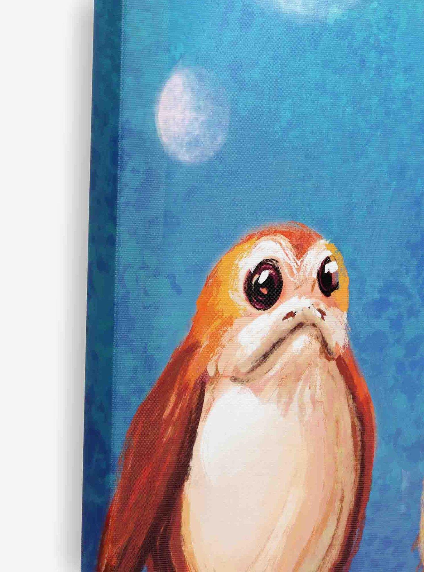 Star Wars Chewbacca & Porgs Canvas Wall Decor, , alternate