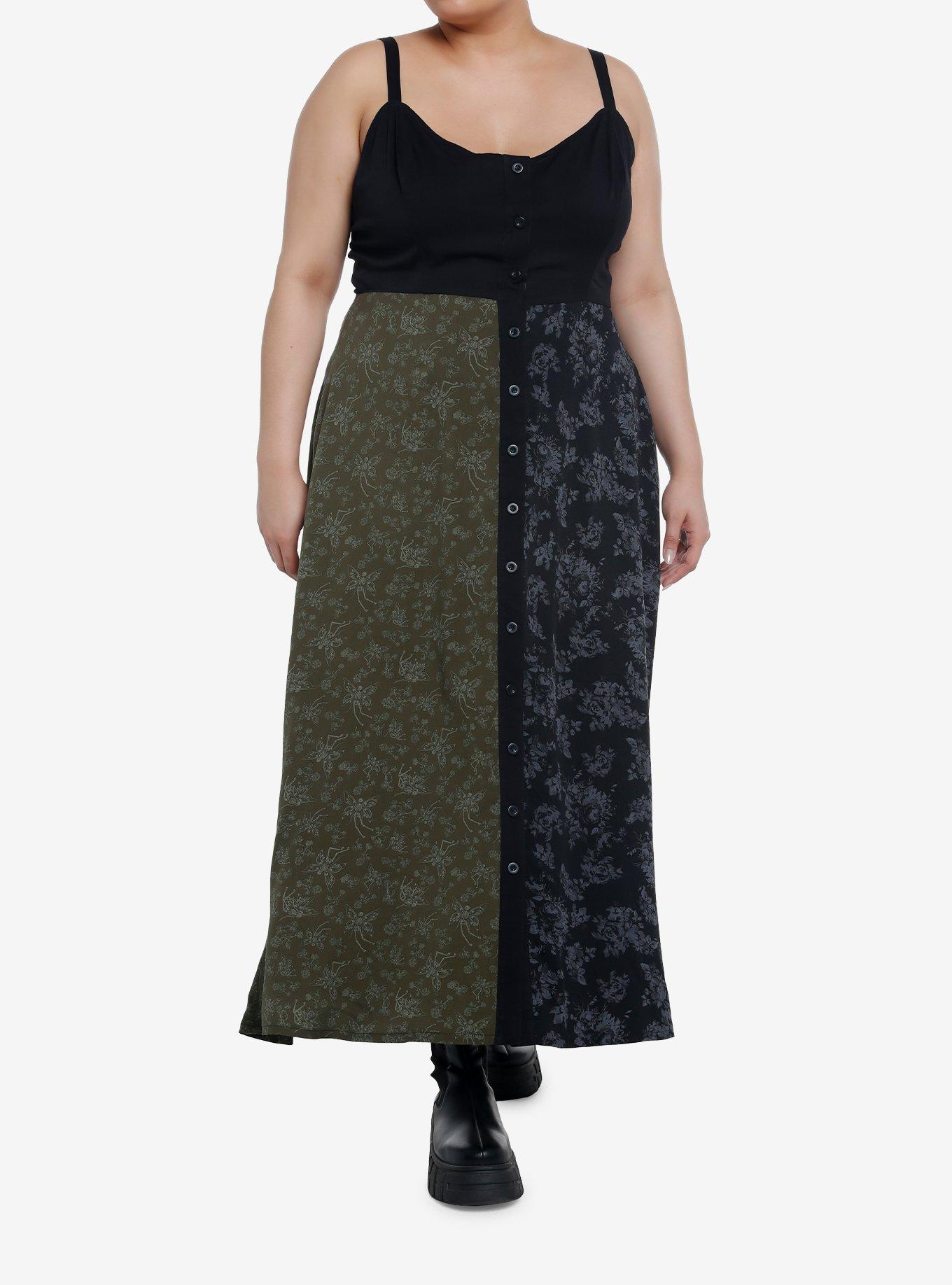 Thorn & Fable Skeleton Fairy Color-Block Maxi Dress Plus Size, MULTI, alternate
