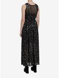 Cosmic Aura Astrology Foil Mesh Maxi Dress, BLACK, alternate