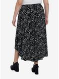 Cosmic Aura Tarot Card Hi-Low Skirt Plus Size, BLACK, alternate