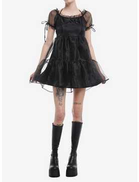 Thorn & Fable® Black Organza Tiered Dress, , hi-res