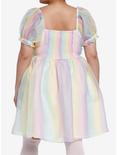 Sweet Society Pastel Rainbow Organza Tiered Dress Plus Size, RAINBOW, alternate