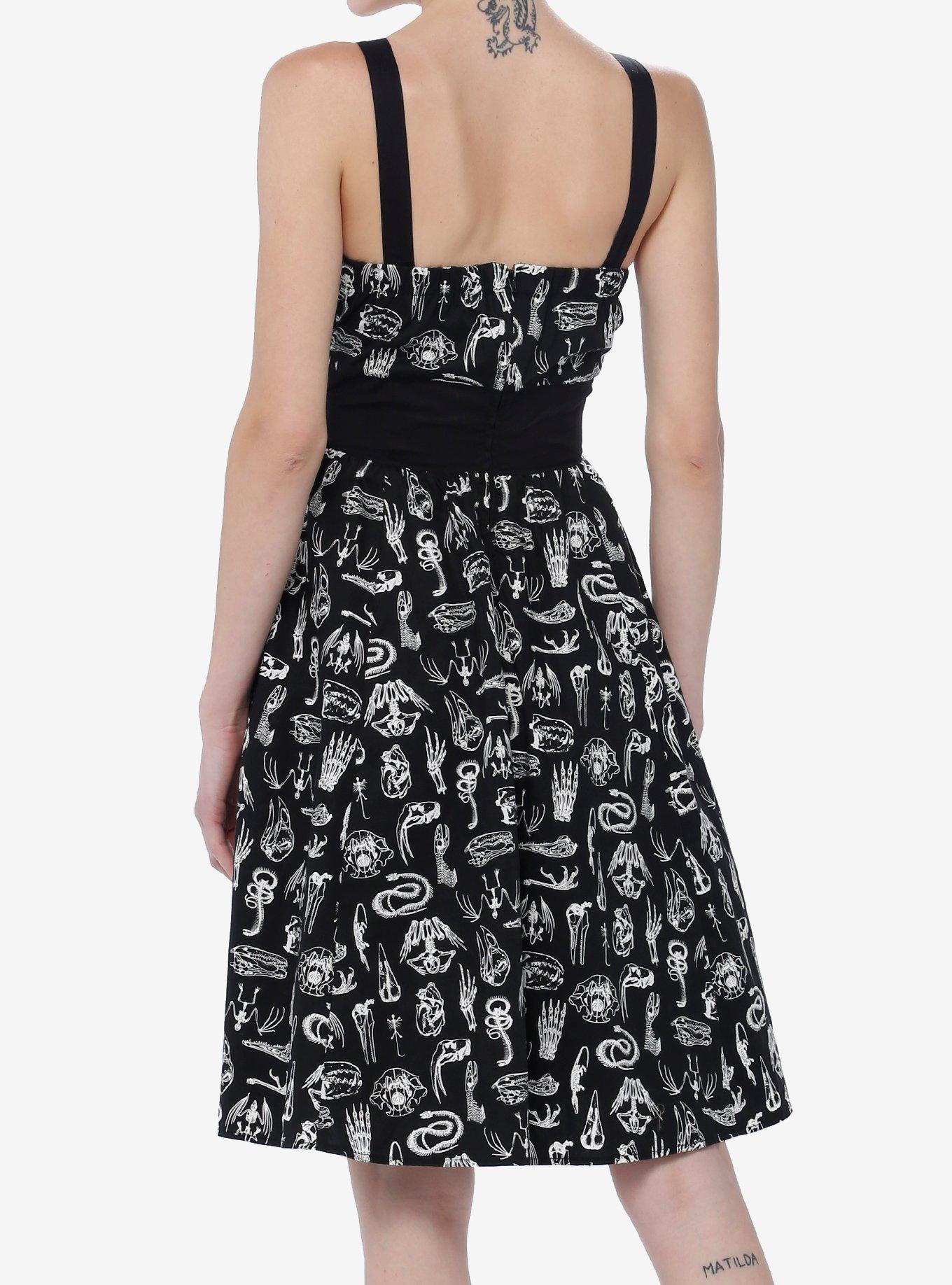 Social Collision Animal Anatomy Retro Swing Dress, MULTI, alternate