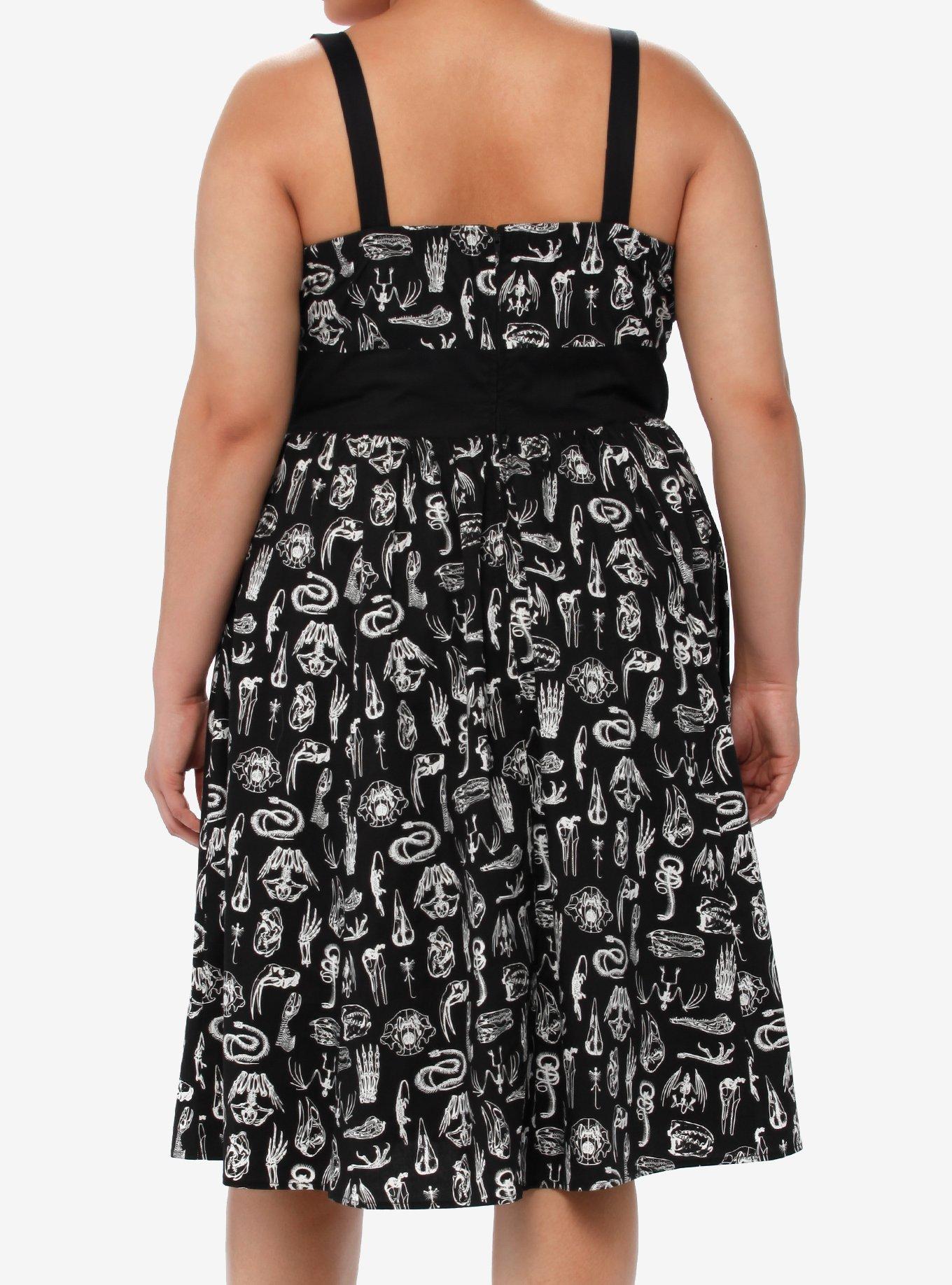 Social Collision Animal Anatomy Retro Swing Dress Plus Size, MULTI, alternate